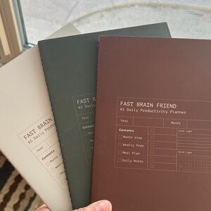 HOLD for @janani08- Fast Brain Friend A5 Daily Productivity Planners